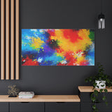 Abstract Color Splash Matte Canvas Print — Vibrant Stretched Wall Art thumbnail 97