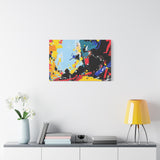 Abstract Color Splash Matte Canvas Print — Modern Stretched Wall Art thumbnail 1