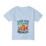 Save Our Oceans Toddler T-Shirt — Cute Fish Environmental Shirt for Kids thumbnail 2