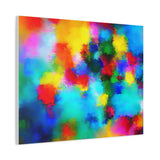 Abstract Rainbow Splash Matte Canvas Print thumbnail 62