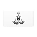 Yoga Skeleton Canvas Print — Meditating Skeleton Wall Art, Minimalist Gothic Home Decor thumbnail 6