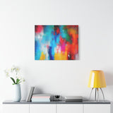 Vibrant Abstract Color Splash Matte Canvas Print thumbnail 63
