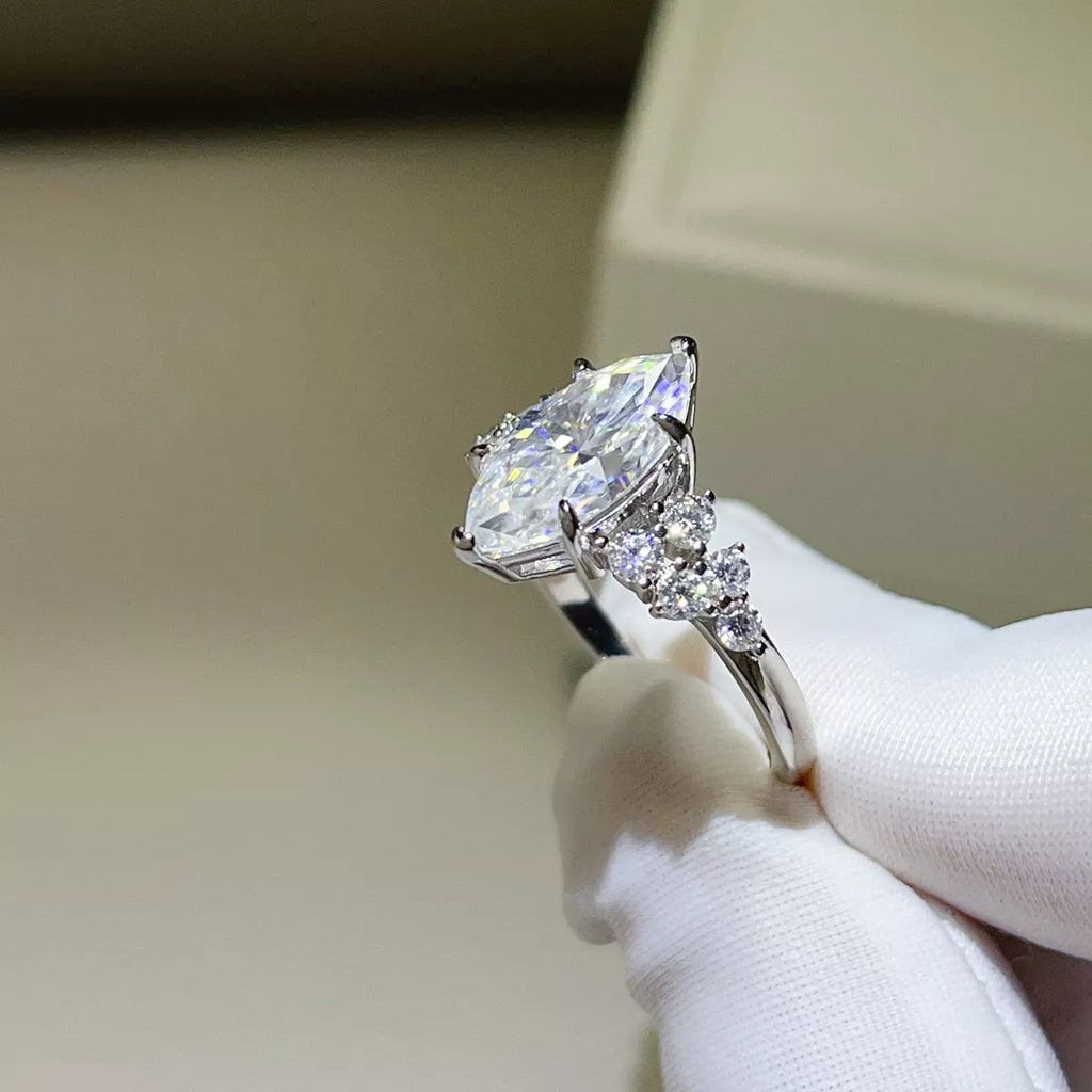 5 Carat 925 Sterling Silver Moissanite Ring