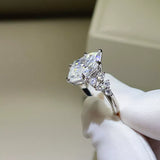 5 Carat 925 Sterling Silver Moissanite Ring thumbnail 5
