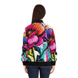 Floral Graffiti Bomber Jacket thumbnail 4