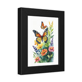 Framed Butterfly Floral Poster — Watercolor Monarch Print thumbnail 2