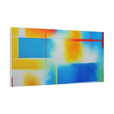 Abstract Color Field Matte Canvas Print — Vibrant Blue, Yellow & Red Stretched Wall Art thumbnail 74