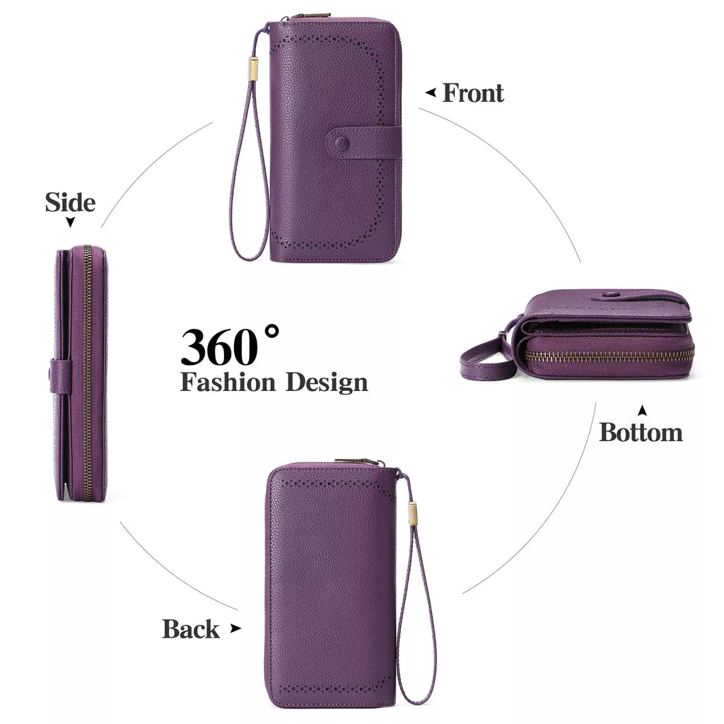Leather Long Wallet