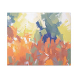 Abstract Colorful Brushstroke Matte Canvas Wall Art – Vibrant Orange & Green Stretched Print thumbnail 45
