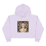 Art Nouveau Medusa Crop Hoodie — Vintage Goddess Graphic thumbnail 5