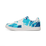 Blue Marble Low-Top Sneakers — Men's Casual Leather Shoes thumbnail 3