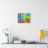 Abstract Rainbow Blocks Matte Canvas Print thumbnail 45