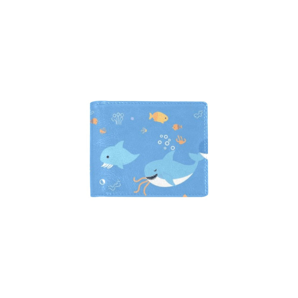 Dolphin & Fish Ocean Print Bifold Wallet – Stylish PU Leather Everyday Wallet