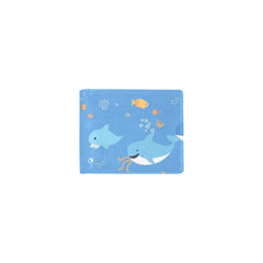 Dolphin & Fish Ocean Print Bifold Wallet – Stylish PU Leather Everyday Wallet