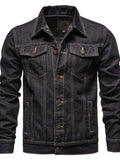 Men's Button Down Long Sleeve Denim Jacket thumbnail 8