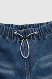 Drawstring Waist Wide Leg Shirred Jeans thumbnail 5
