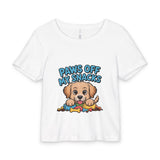Paws Off My Snacks Baby Tee — Cute Puppy Graphic Organic Rib Toddler Shirt thumbnail 1