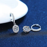 1 Carat Moissanite 925 Sterling Silver Drop Earrings thumbnail 3