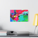Abstract Neon Splash Matte Canvas Print — Vibrant Colorful Stretched Wall Art thumbnail 1