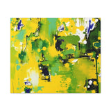 Abstract Green & Yellow Matte Canvas Print – Vibrant Modern Wall Art thumbnail 11