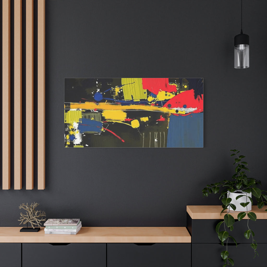 Abstract Color Splash Matte Canvas Print — Modern Stretched Wall Art