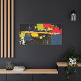 Abstract Color Splash Matte Canvas Print — Modern Stretched Wall Art thumbnail 85