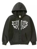 Children's Halloween Skeleton Zip-Up Hoodie thumbnail 1