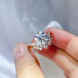 3 Carat 925 Sterling Silver Moissanite Ring thumbnail 2