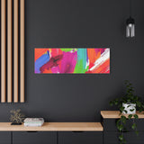 Abstract Rainbow Brushstrokes Matte Canvas Wall Art — Vibrant Stretched 1.25" thumbnail 82