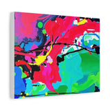 Abstract Neon Splash Matte Canvas Print — Vibrant Colorful Stretched Wall Art thumbnail 35