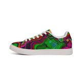 Low-Top Sneakers — Psychedelic Swirl Leather Design thumbnail 4