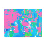 Neon Splash Abstract Canvas Print – Bright Pink & Aqua Modern Wall Art thumbnail 9