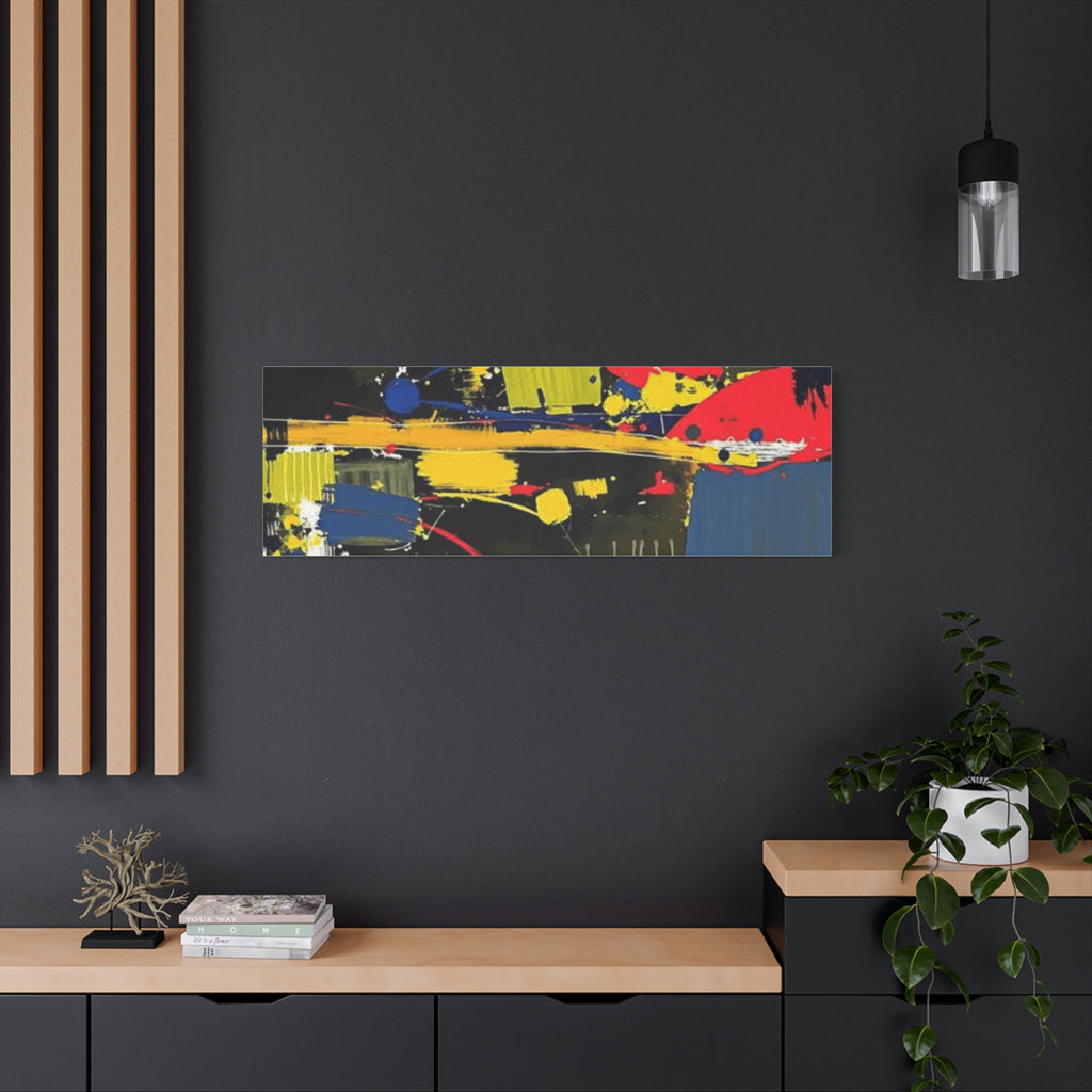 Abstract Color Splash Matte Canvas Print — Modern Stretched Wall Art