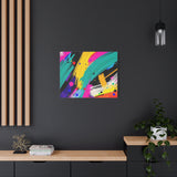 Abstract Neon Brushstroke Canvas Print — Colorful Modern Wall Art thumbnail 67