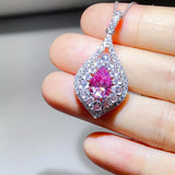 2 Carat 925 Sterling Silver Moissanite Pendant Necklace thumbnail 4