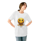Melting Smiley T-Shirt — Drippy Retro Emoticon Graphic Tee thumbnail 3