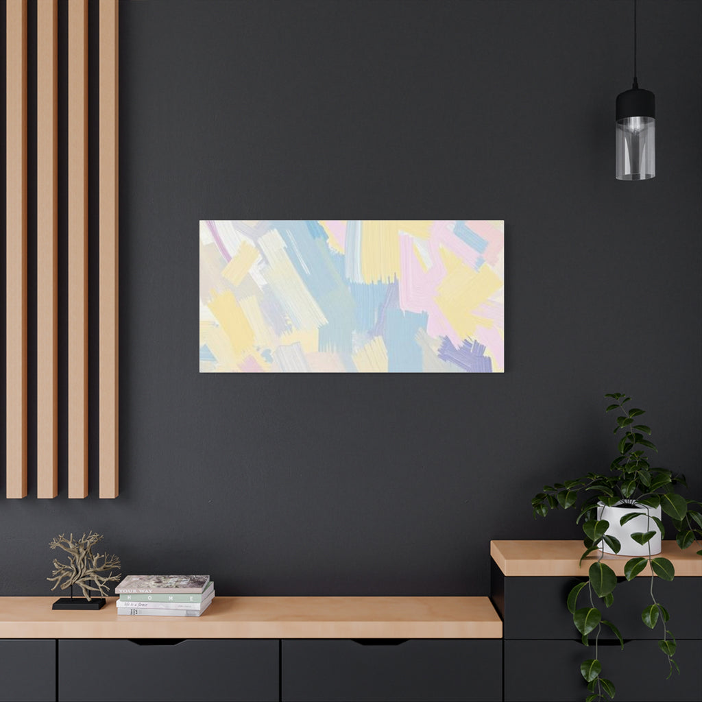 Pastel Abstract Brushstroke Canvas Wall Art