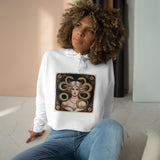 Art Nouveau Medusa Crop Hoodie — Vintage Goddess Graphic thumbnail 8