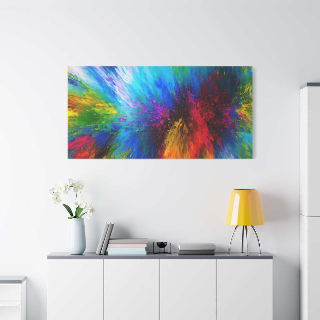 Abstract Color Explosion Matte Canvas Print