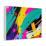 Abstract Neon Brushstroke Canvas Print — Colorful Modern Wall Art thumbnail 32