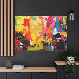 Abstract Color Splash Canvas Print - Vibrant Stretched Matte Wall Art thumbnail 100