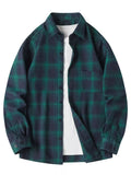 Men's Plus Size Plaid Long Sleeve Shirt thumbnail 6