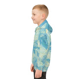 Kids Hoodie - Blue Watercolor Camo All-Over Print thumbnail 9