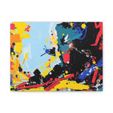 Abstract Color Splash Matte Canvas Print — Modern Stretched Wall Art thumbnail 3