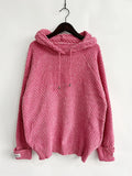 Drawstring Long Sleeve  Hooded Sweater thumbnail 3