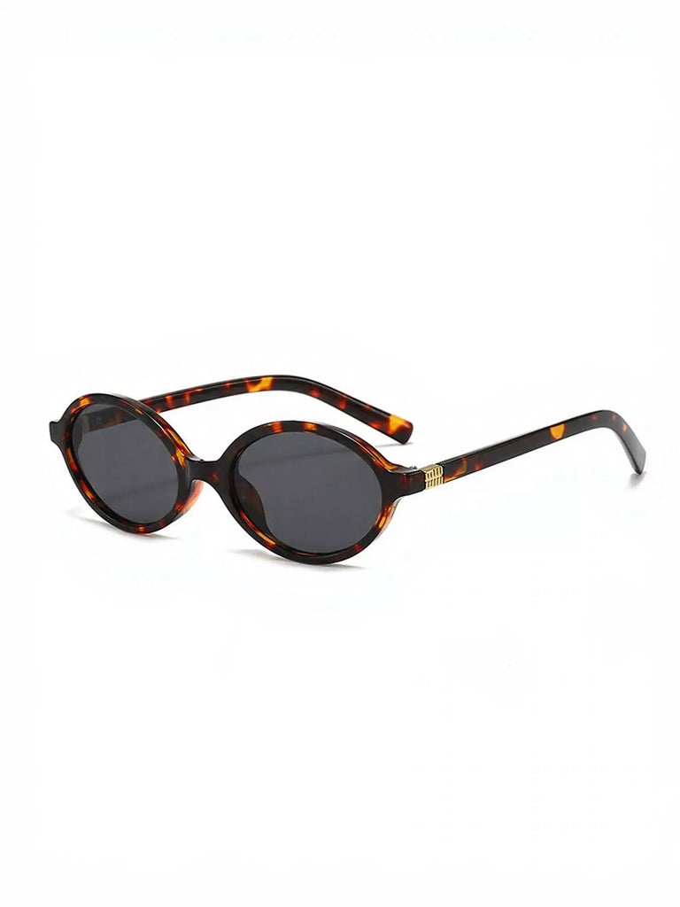 Retro Oval Frame Sunglasses