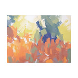 Abstract Colorful Brushstroke Matte Canvas Wall Art – Vibrant Orange & Green Stretched Print thumbnail 55