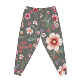 Floral Athletic Joggers — Vintage Meadow All-Over-Print Sweatpants thumbnail 2