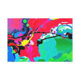 Abstract Neon Splash Matte Canvas Print — Vibrant Colorful Stretched Wall Art thumbnail 21
