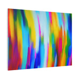 Abstract Rainbow Waves Matte Canvas Print — Vibrant Colorful Wall Art thumbnail 89